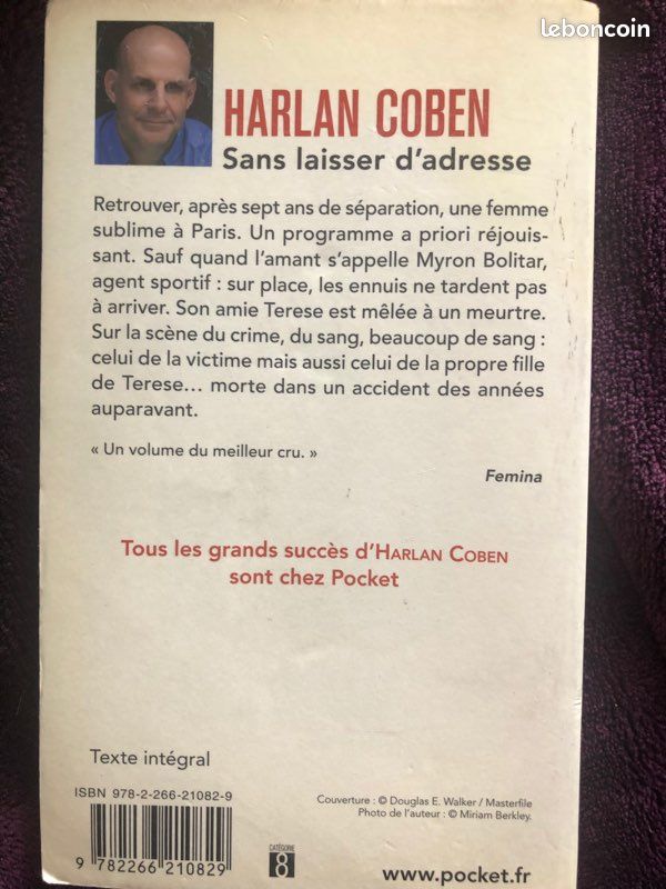 Livre Harlan Coben “Sans laisser d’adresse” (image 1)