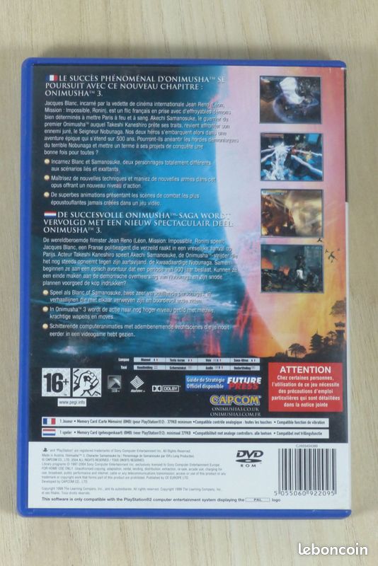 Jeu PS2 – Onimusha 3: Demon Siege | Complet avec Notice | Version PAL : Achat occasion | Jeux vidéo Très bon état PS2