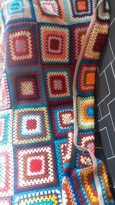 Couverture Vintage En Laine à Carreaux Habo Suède - 72x52 Pouces, Multicolore