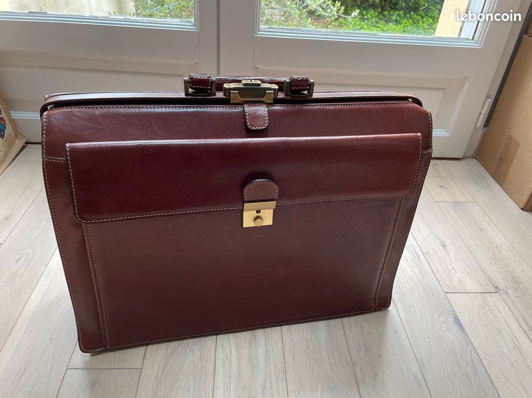 Cartable en cuir neuf (image 1)