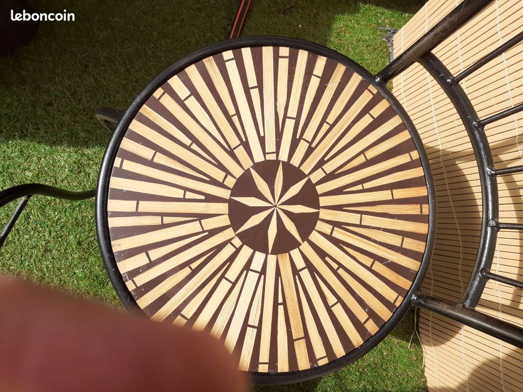 1 lot de 2 chaises fer et bois (image 5)