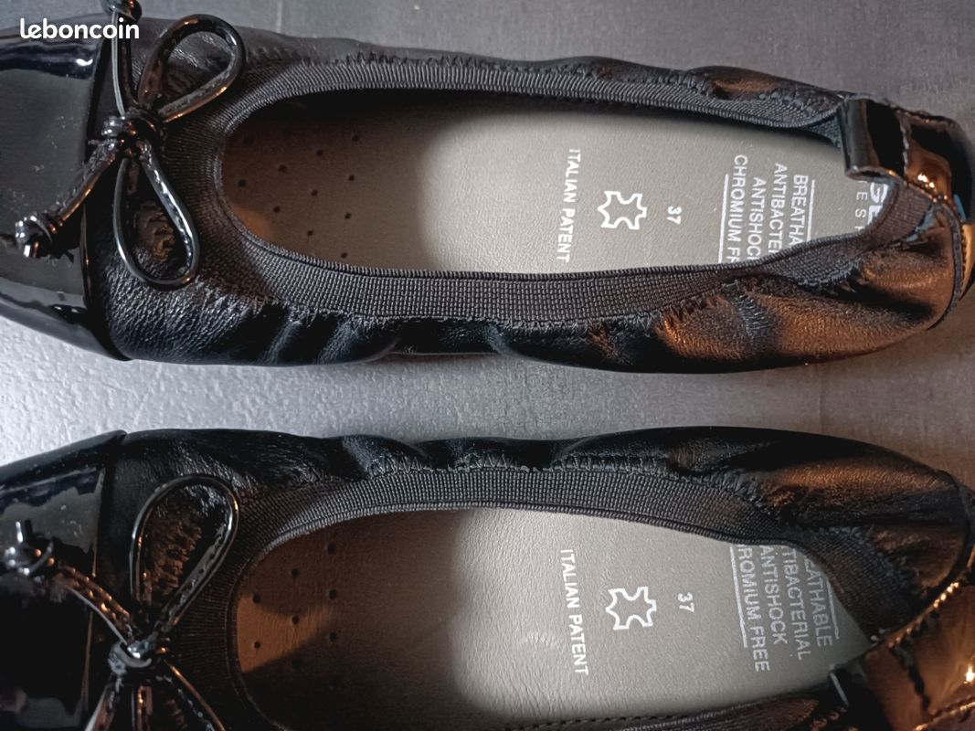 Ballerines Vernies Noires Cuir Pointure 37 - Libra Pop Occasion