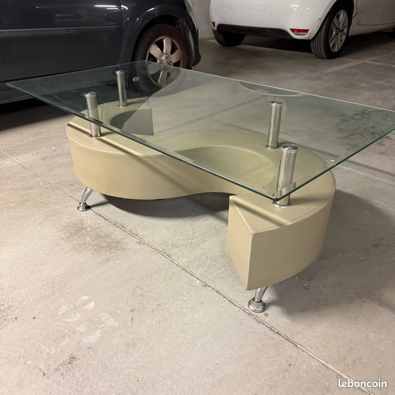 Table basse en verre 1m x 50 x 45 (image 4)