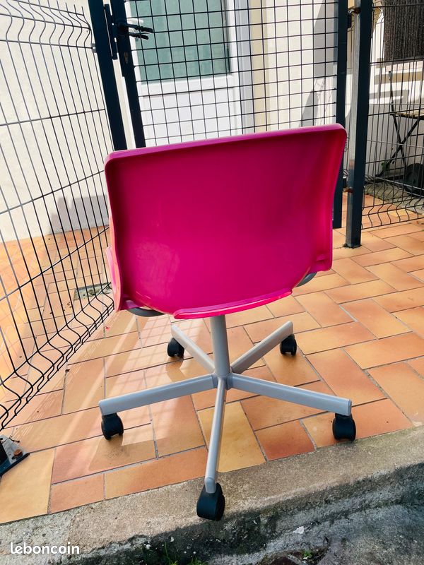 Chaise de bureau rose IKEA (image 3)