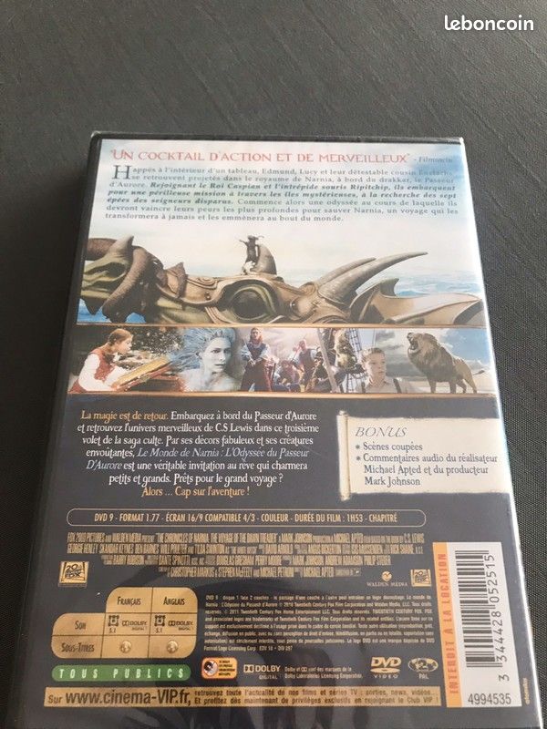 DVD le monde de narnia 3: l’odyssée du passeur d’aurore (image 2)