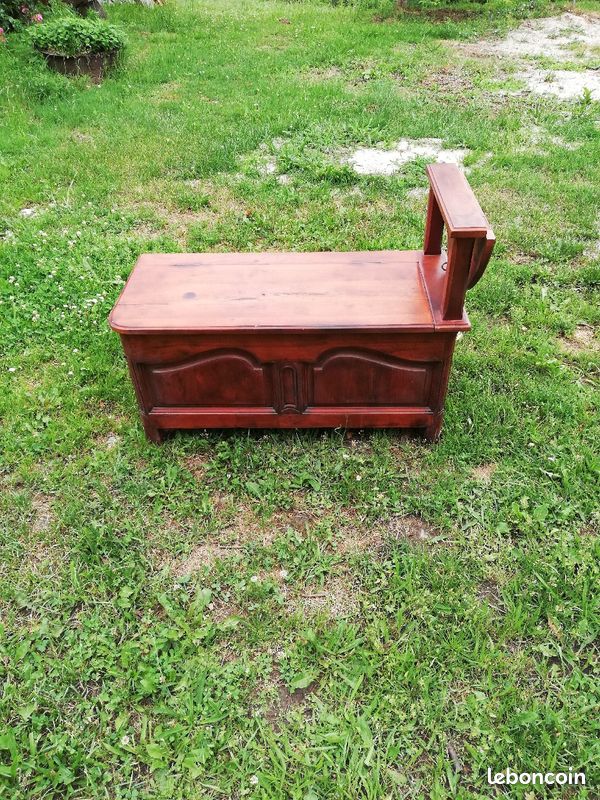 Banc de cheminée avec coffre et tablette (image 2)