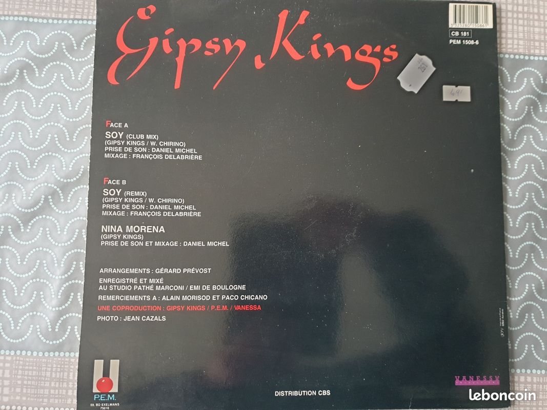 Vinyle Maxi 45tours " Gipsy Kings" (image 2)