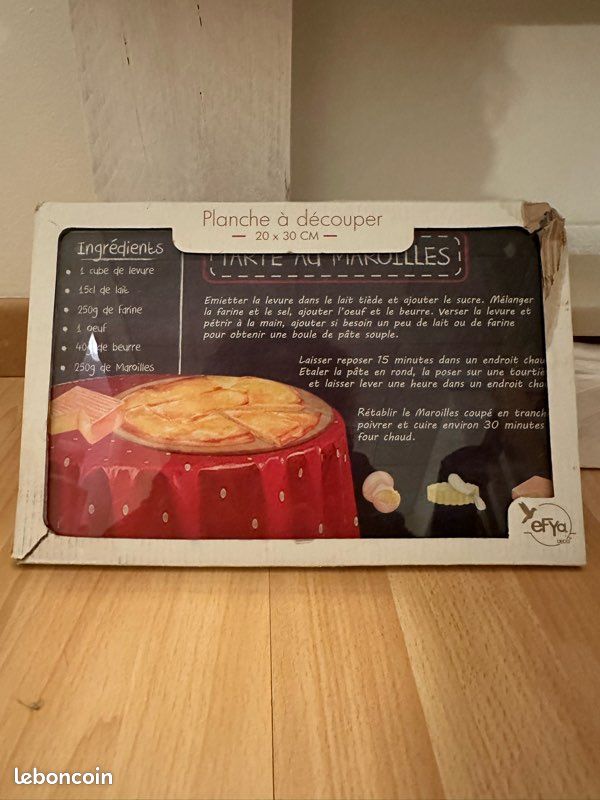 Planche En Verre à Découper Recette Maroilles - Neuf, Marque ENESCO, Fabriqué En France