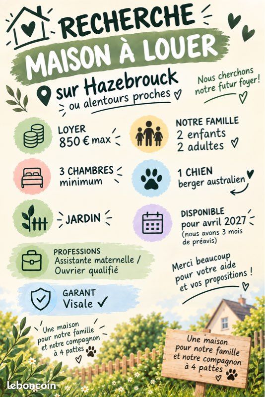Maison 4 pièces 70 m² · à Hazebrouck · 70 m² · 850 €/mois