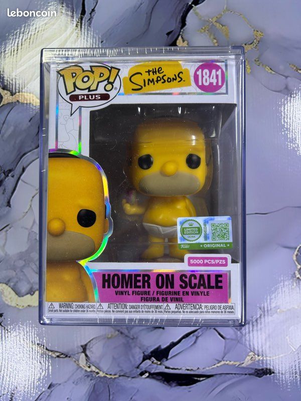 Figurine Funko Pop! Homer On Scale 1841 - Édition Limitée à 5000 Exemplaires Avec Protège-pop, Neuf