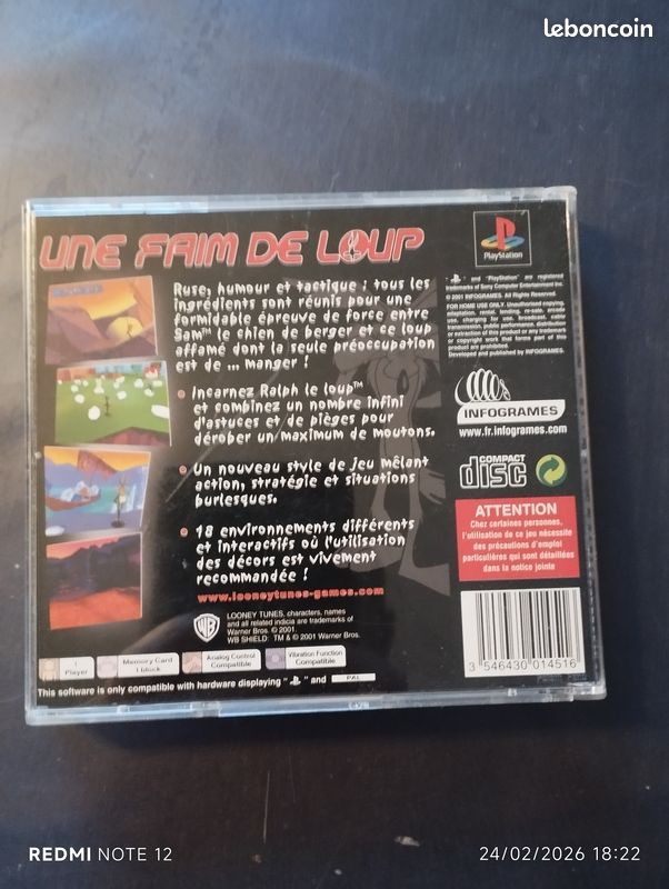 Jeu PS1 Une Faim De Loup - Version PAL FR Neuve Sous Blister Scellé
