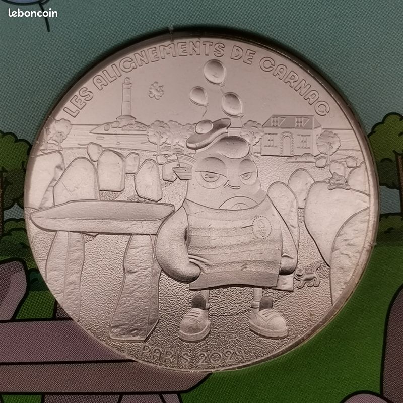 Coffret 10 euro argent 333‰ phryge jo de paris 2024 18/18 les alignements de carnac / france euros (image 3)