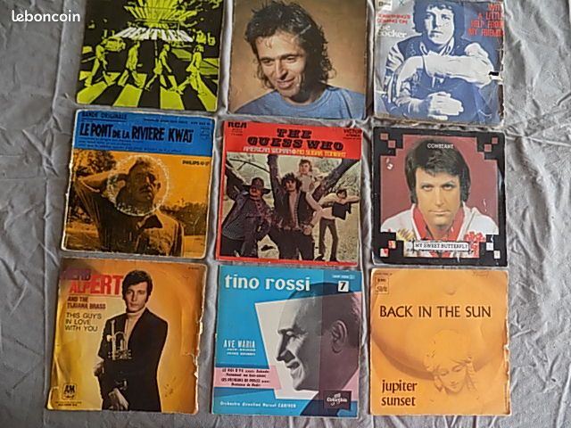 9 disques 45 trs dont beatles , goldman (image 1)