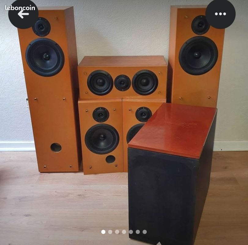 5 Enceintes triangle + caisson de basse + emplie yamaha 5.1 (image 1)