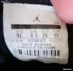 Jordan Horizon Black/White-Grey – Taille 26 (9C) (image 2)