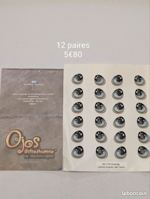 Paires d yeux 3 D loisirs créatifs (image 1)