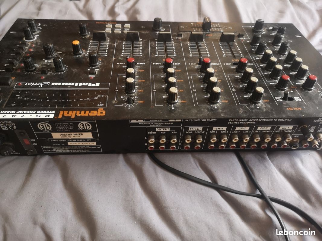 Gemini ps747 stereo preamp mixer (image 2)
