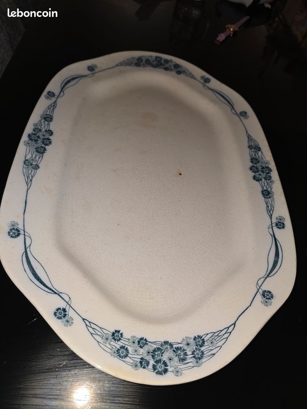 Très ancien plat de présentation fleuri Villeroy et Boch (image 3)