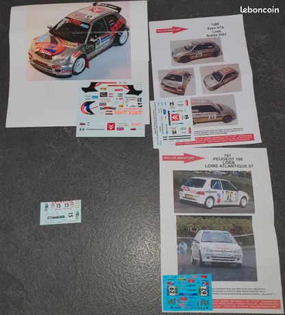 Kit De Décalcomanies 1/24 Citroën Saxo Sébastien Loeb Rallye Automne 1998 - Neuf