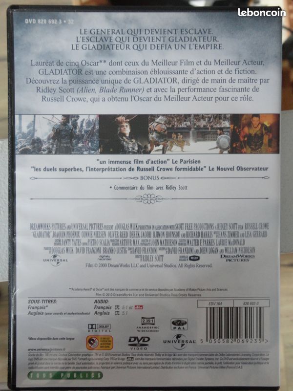 Dvd gladiator tbe (image 2)