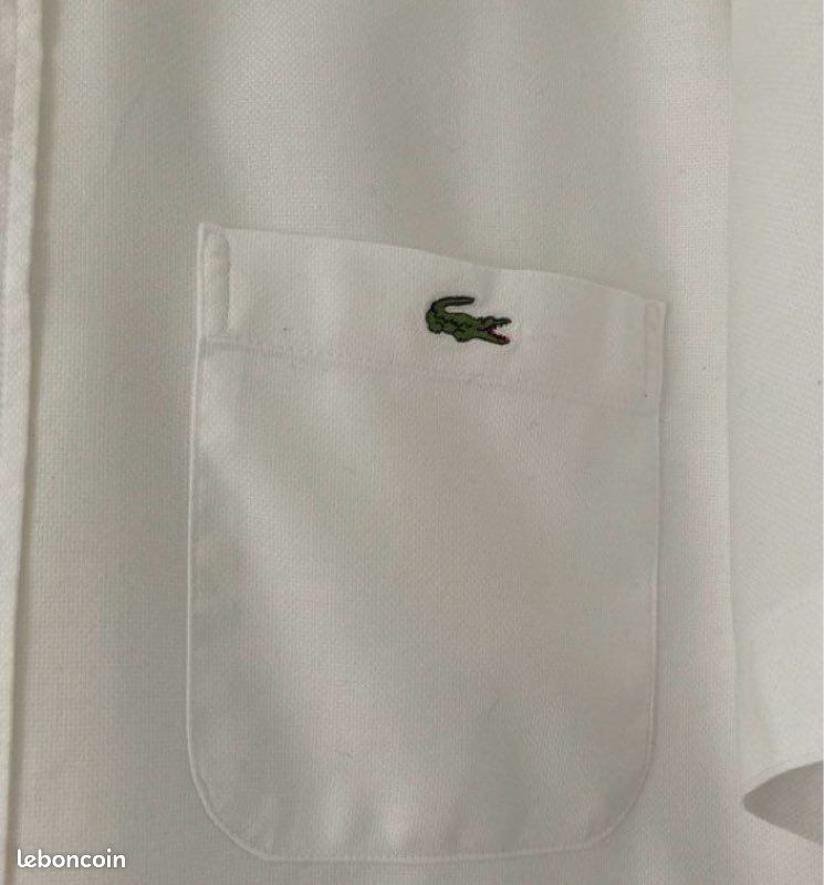 Chemise Lacoste blanche taille 38 (image 5)