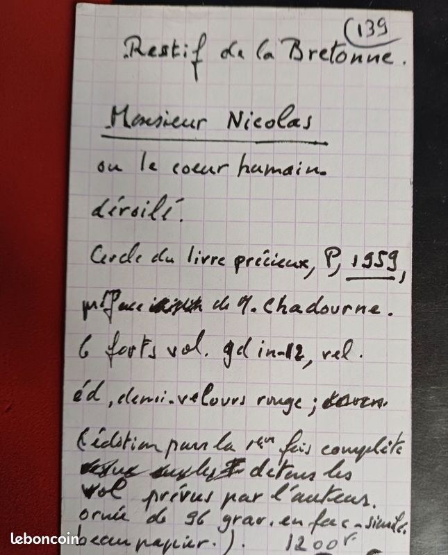 Curiosa érotique précieux - Monsieur Nicolas en 6 volumes - édition luxe numérotée (image 6)