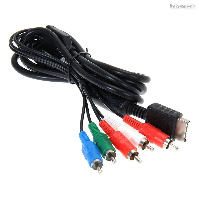 Câble Vidéo Péritel RCA Sony Officiel - Pour PlayStation 1, PS2, PS3 - Occasion