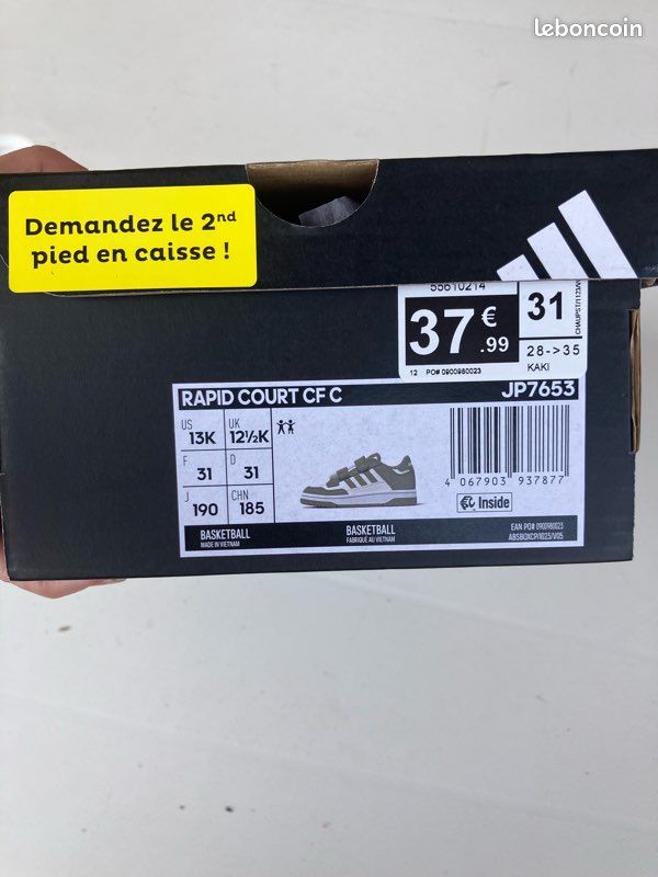 Basket adidas kaki garçon taille 31 (image 12)