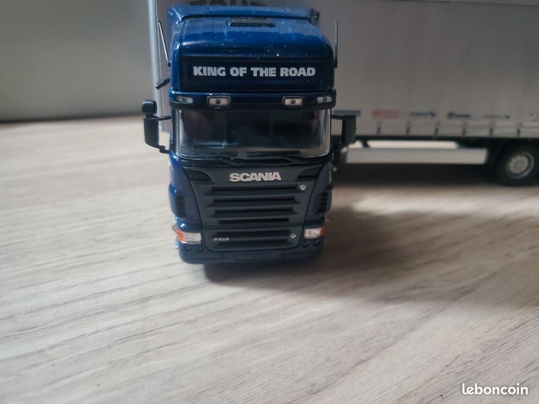 Camion Scania LBS 140 Bâché NACORAL - Échelle 1/50, Métal, Couleur Jaune, Occasion, Fabriqué En Espagne
