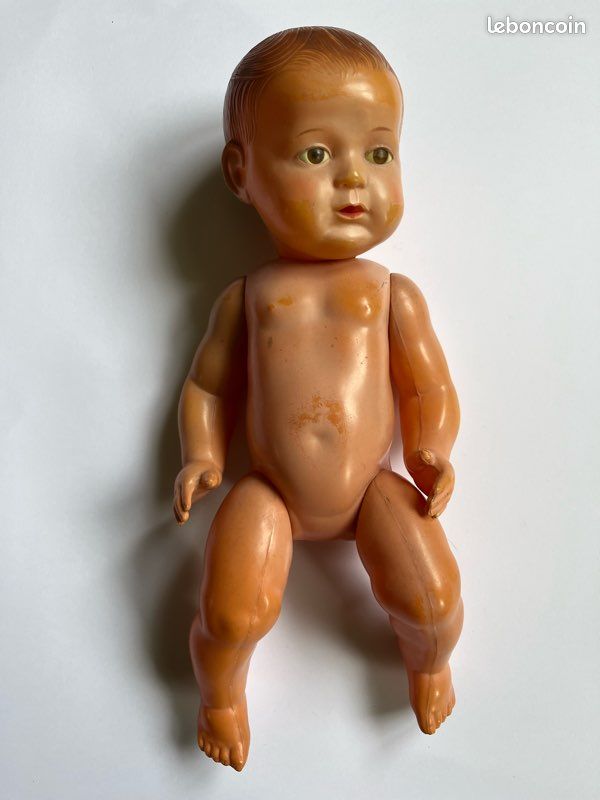 Poupée Ancienne SNF En Celluloïd – 27 Cm, Vintage, Fille