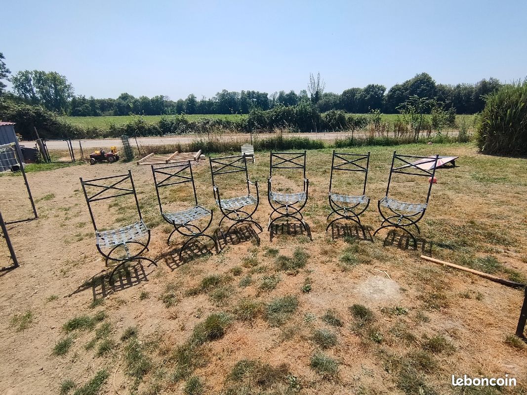 Chaises en fer forgé (image 1)