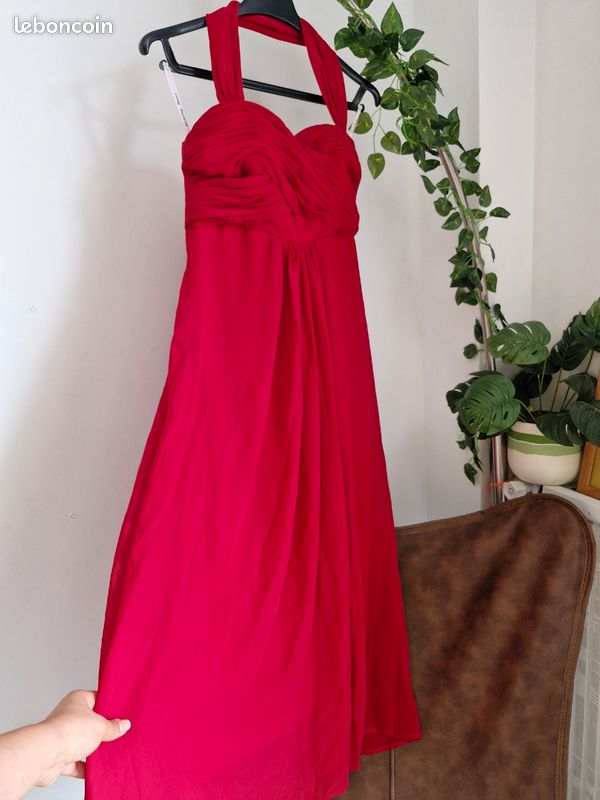 Robe Longue Sexyher London Rouge Vif – Soirée & Cérémonie T38 (neuf Avec Défauts)