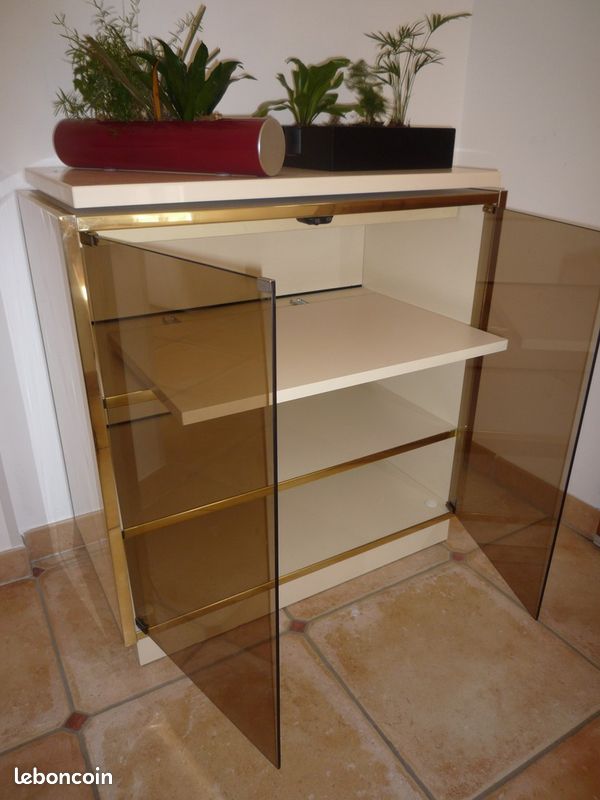 Meuble TV laqué ivoire (image 2)