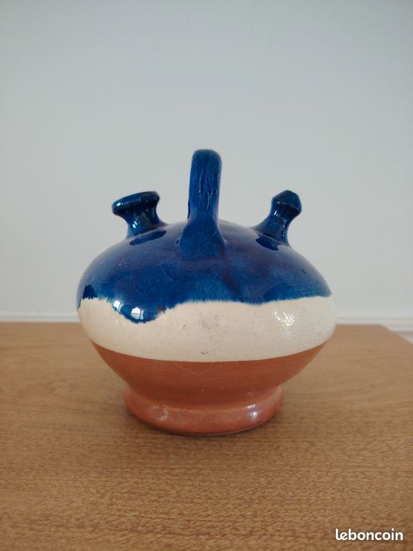 Vase Azulejos Terre Cuite Émaillée Bleu - DEROMA - Gamm vert