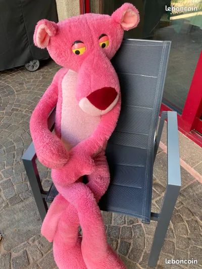 Grande Panthère rose peluche vintage années 80 (image 2)