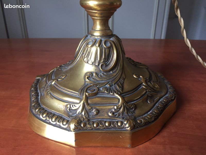 2 lampes anciennes bronze (image 3)