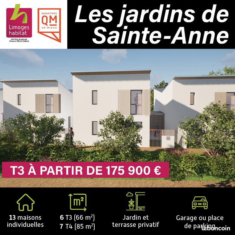 Maison 3 pièces 66 m² · à Limoges · 66 m² · 175 900 €