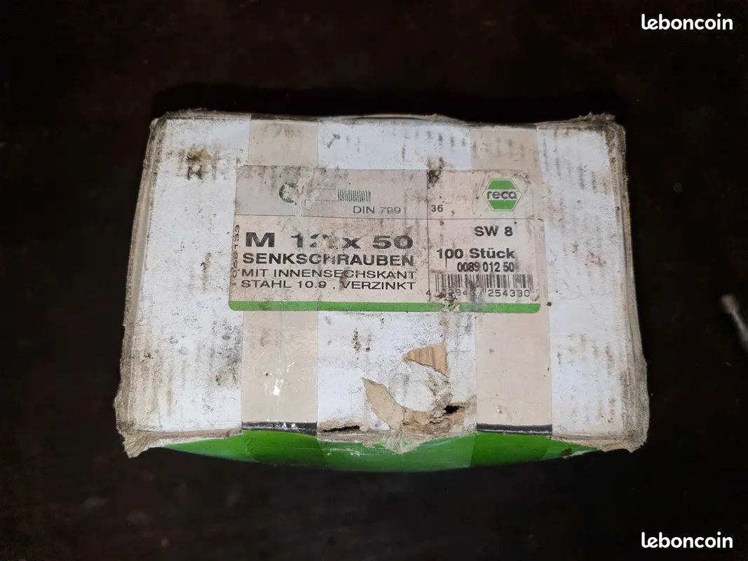 Boite de vis Reca téte fraisée metal inox btr 12x50 idéal mécanique il reste 61 vis dans la boite (image 4)
