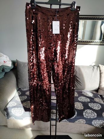 Pantalon en daim marron clair vintage des années 90, année