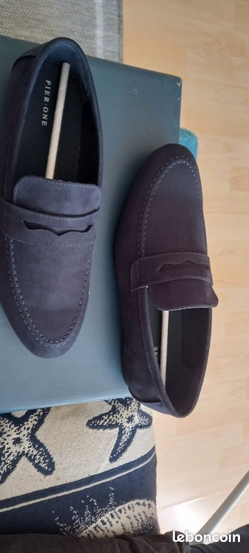 Mocassins bleue marine T 41 Pier One homme Chaussures