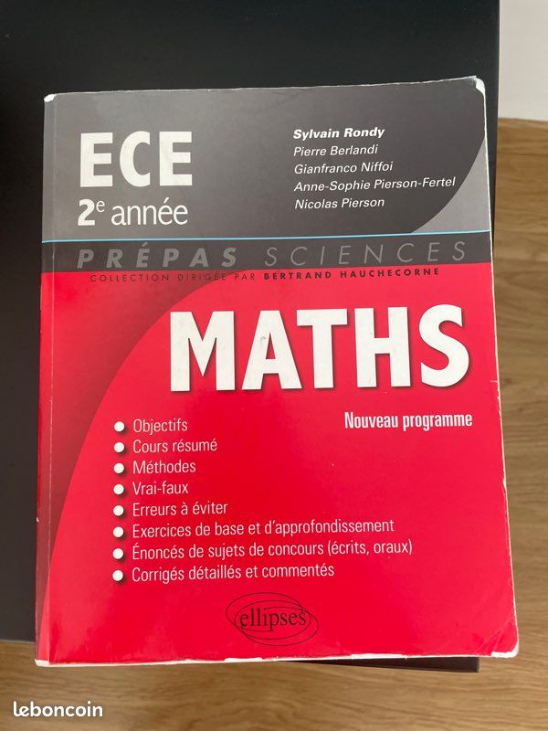 Prepa livre de maths eco 2e année (image 1)