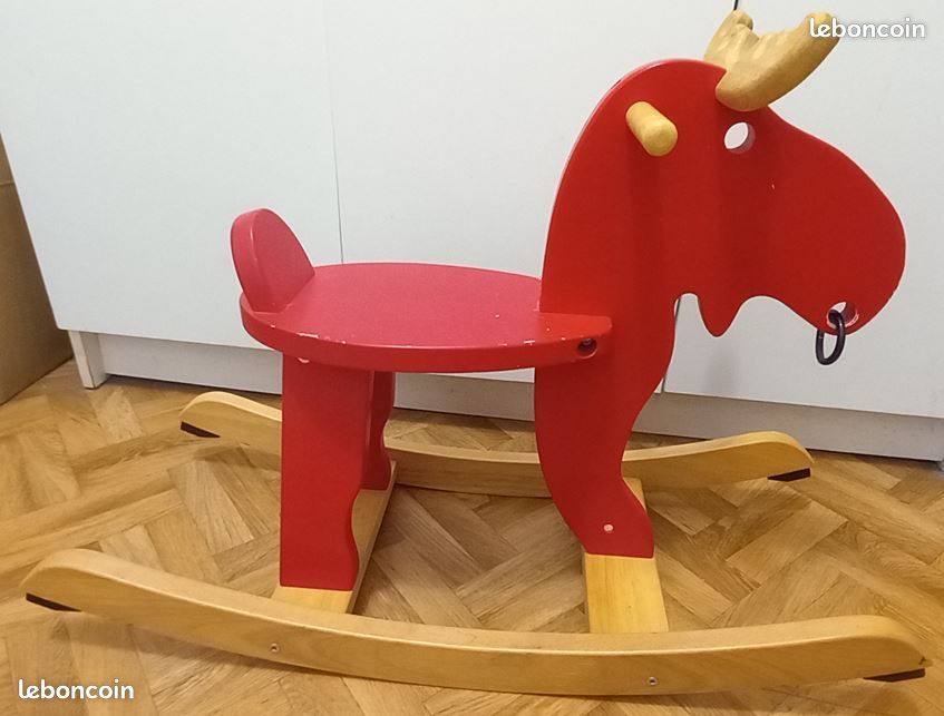 Élan à bascule, rouge hévéa EKORRE de IKEA Jeux Jouets