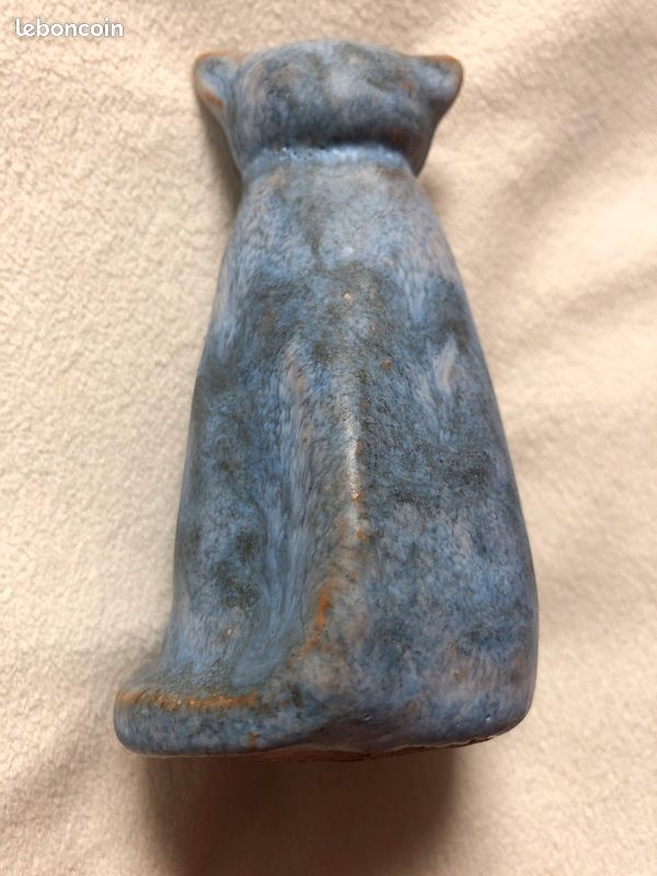 Chat bleu en céramique TBE (image 2)