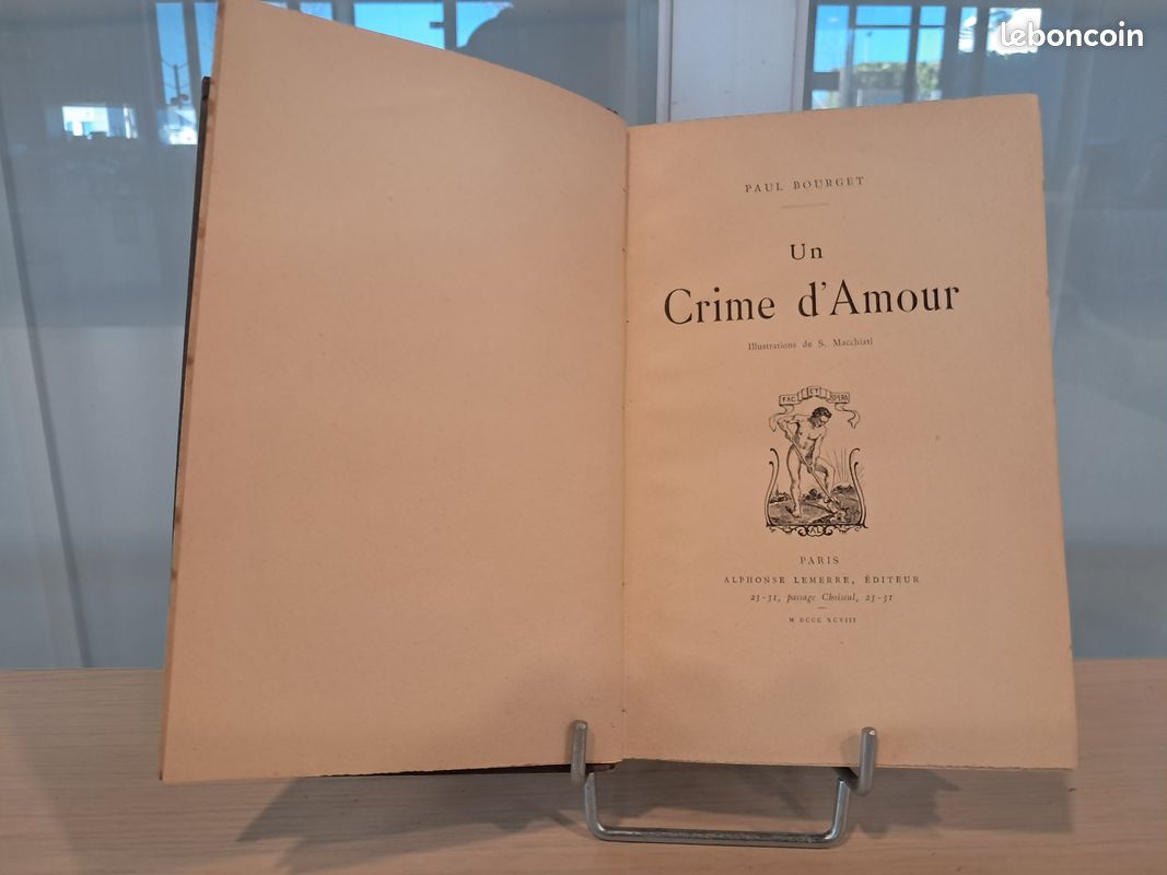 UN CRIME D AMOUR - PAUL BOURGET - édit. LEMERRE 1898 (image 1)