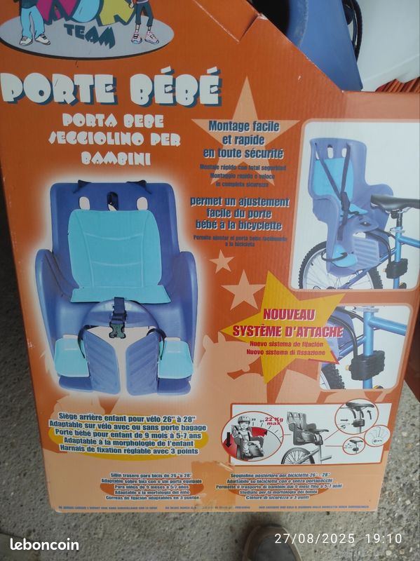 Porte-bébé pour velo (image 1)