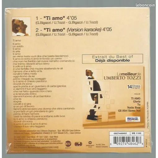 CD Single - TI AMO - umberto tozzi (image 2)