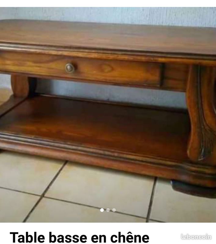 Table basse en chêne (image 1)