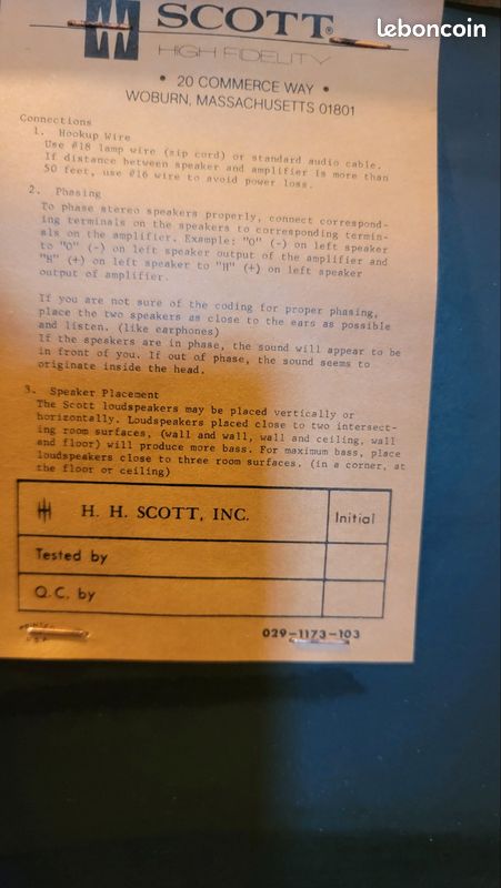Enceintes Scott S177 (image 8)