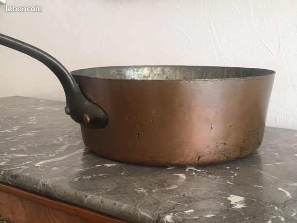 Ancienne Poêle / Casserole en Laiton ou Cuivre