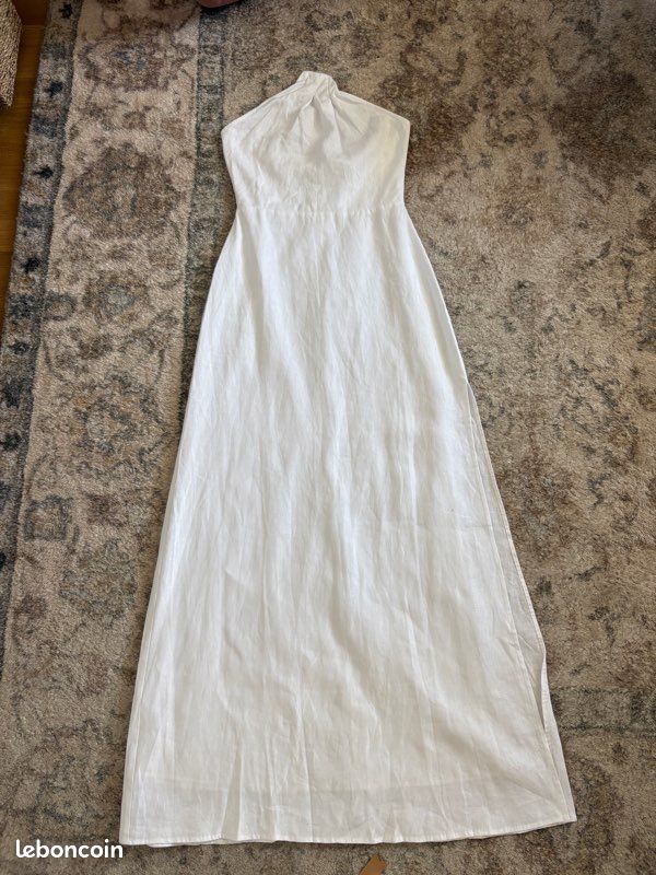 Robe longue blanche en lin neuve - Reformation - modle Elmer Linen dress -  robe marie ceremonie civile - Vtements